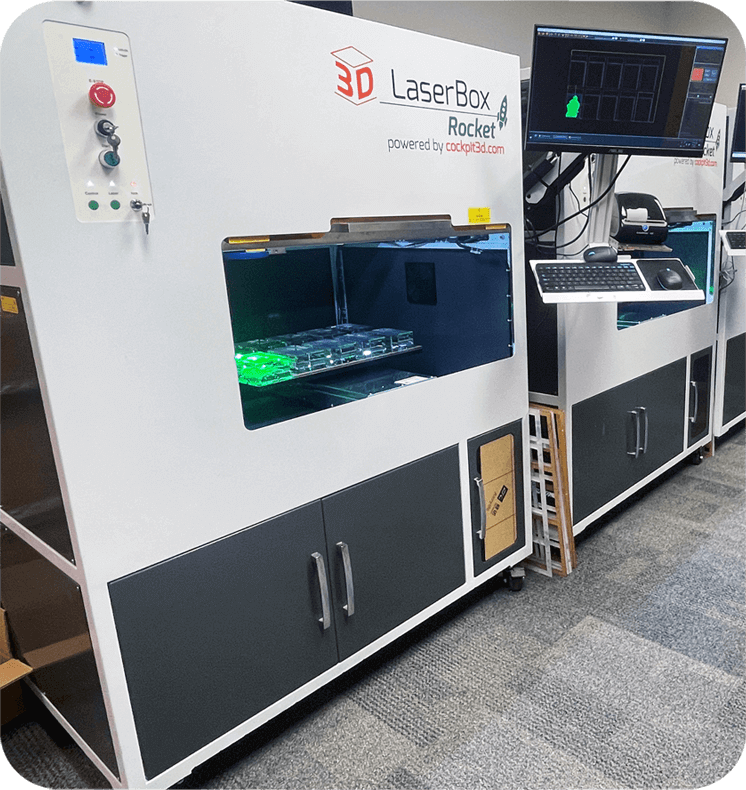 3d laser box rocket